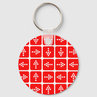 LED Arrow Square Red Keychain