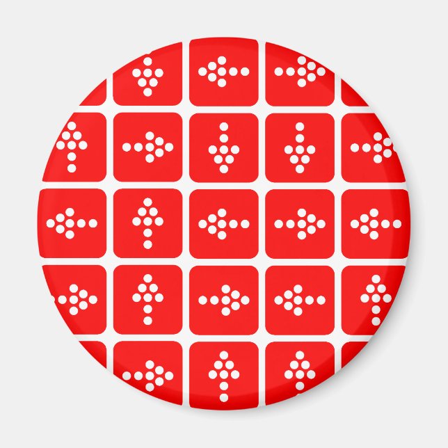 LED Arrow Square Red Magnet (Front)