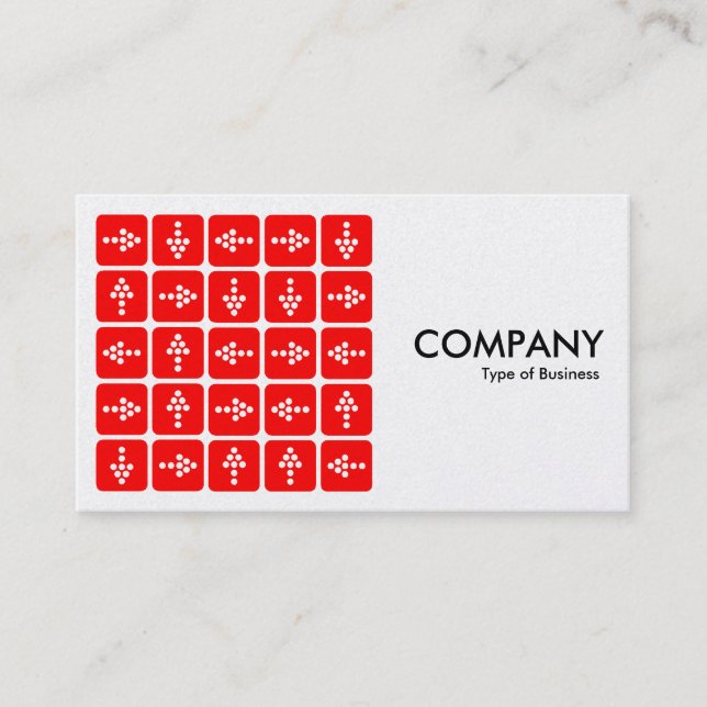 LED Arrows Square Red - (Platinum Card) Business Card (Front)