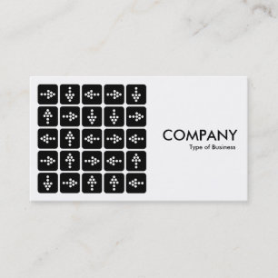 LED Arrows Square - White Business Card