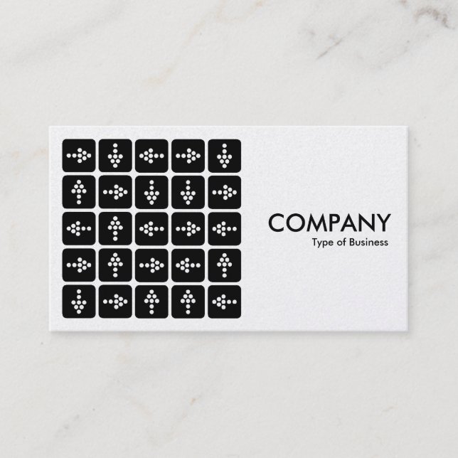 LED Arrows Square - White (Platinum Card) Business Card (Front)
