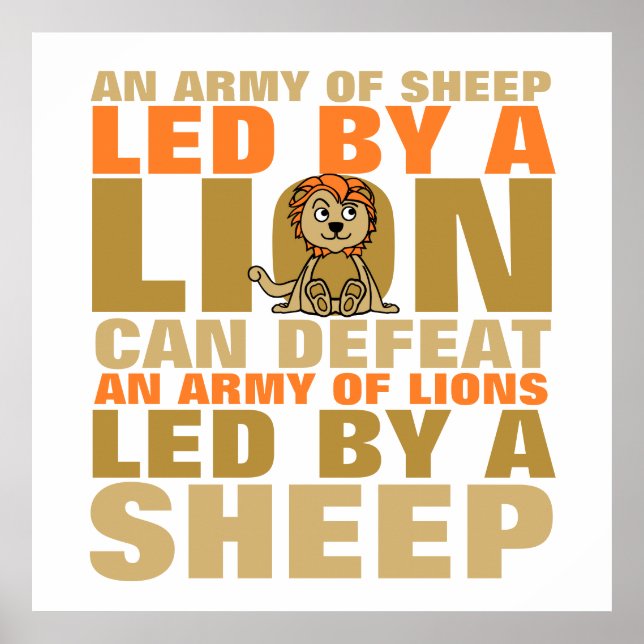 Led By A Lion Poster (Front)