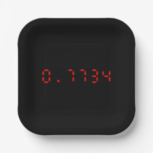 LED Calculator Hello 0.7734 Paper Plate