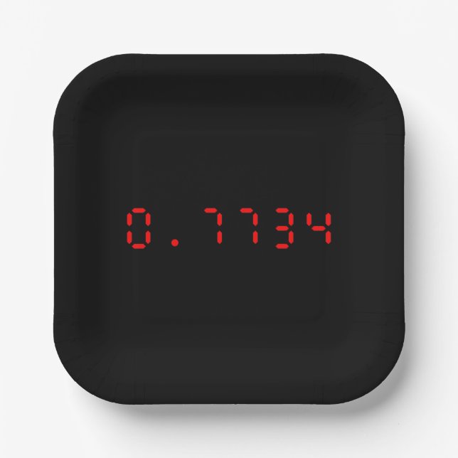 LED Calculator Hello | 0.7734 Paper Plate (Front)