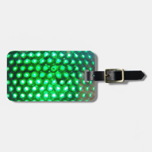 LED-green-lights948 DISCO BALL GREEN NEON LIGHTS F Luggage Tag