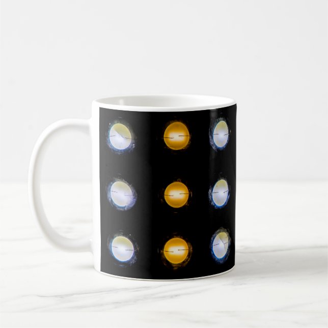 LED lights, closeup abstract background. Coffee Mug (Left)