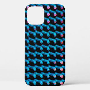 LED lights on the billboard. This is blurred photo iPhone 12 Case