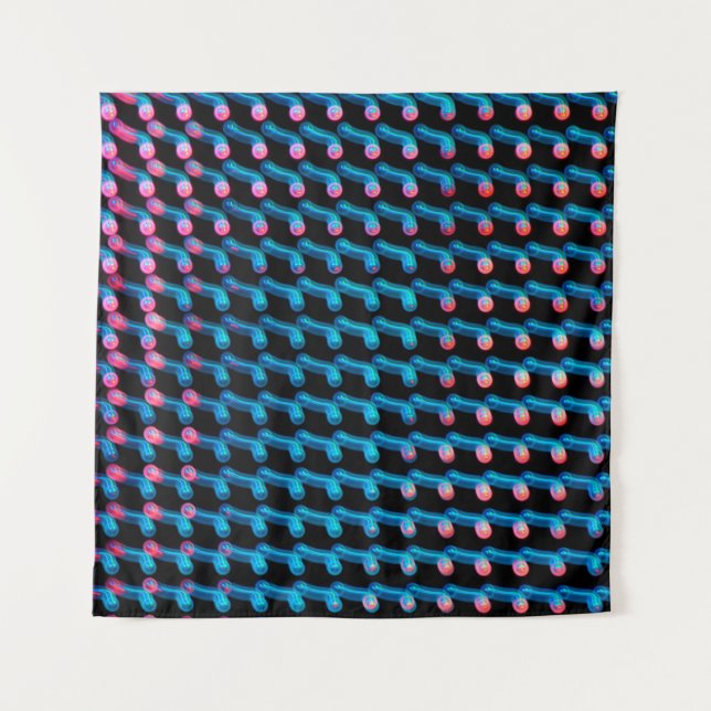 LED lights on the billboard. This is blurred photo Tapestry (Front)