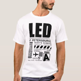 LED Pulkovo Airport Saint Petersburg T-Shirt