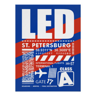 LED Pulkovo Saint Petersburg Airport Poster