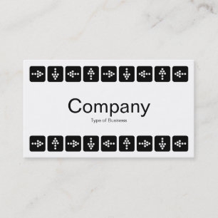 LED Style Arrows - White Business Card