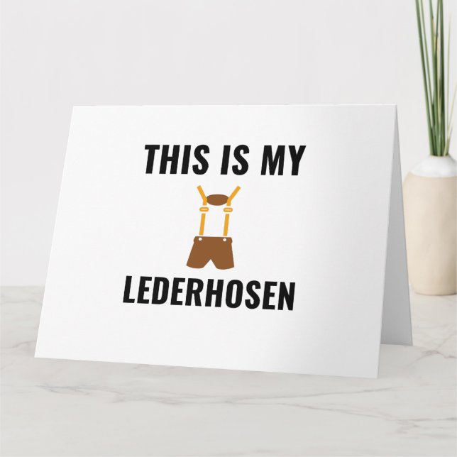 Lederhosen Card (Front)