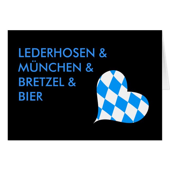 LEDERHOSEN & MÜNCHEN & BRETZEL & BIER (Front Horizontal)