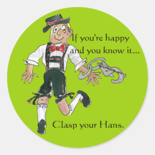 Lederhosen Oktoberfest Envelope Seals Stickers