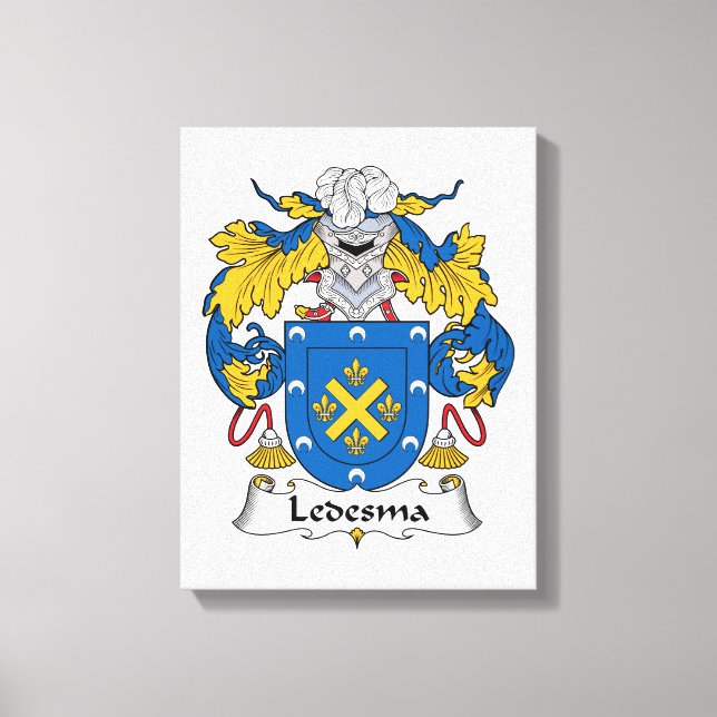 Ledesma Family Crest Canvas Print (Front)