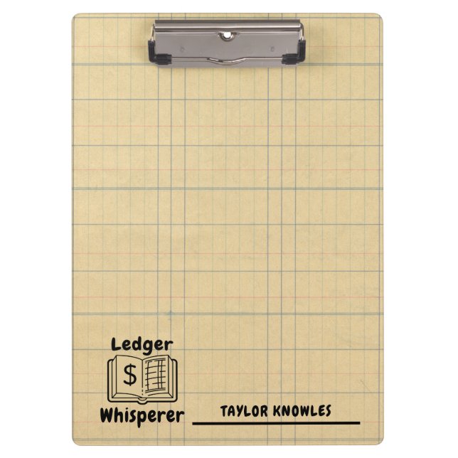 Ledger Whisperer Bookkeeper  Clipboard (Front)