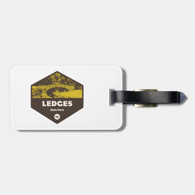 Ledges State Park Iowa Luggage Tag (Back Horizontal)