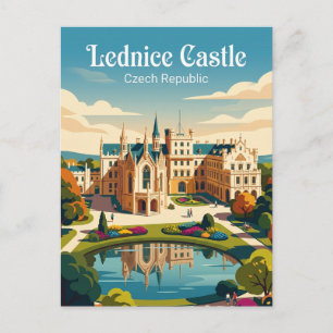 Lednice Castle Czech Republic Postcard