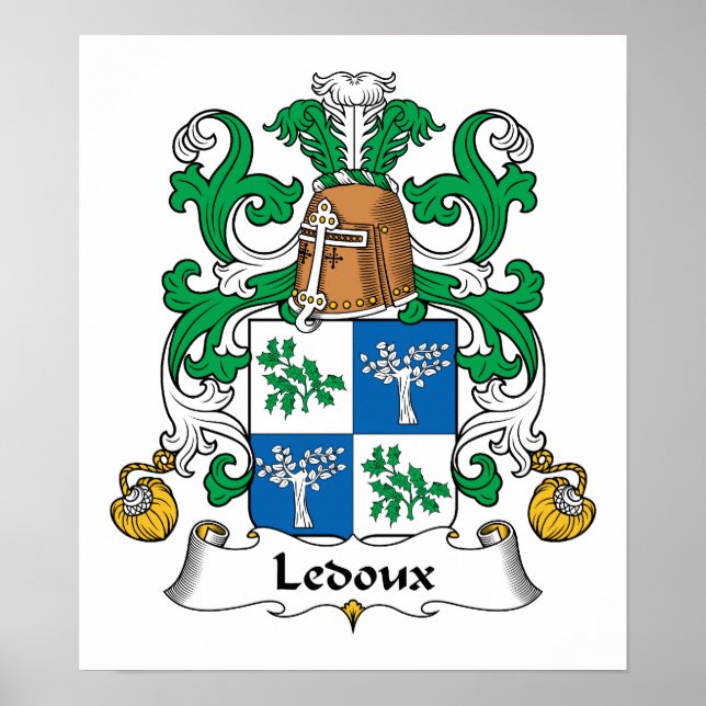 Ledoux Family Crest Poster (Front)