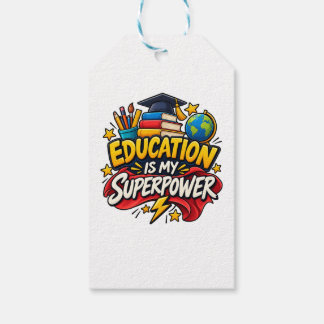 L'éducation est mon superpouvoir étiquette de cade
