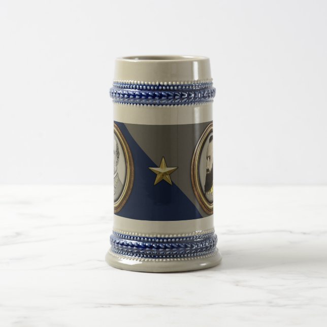 Lee and Jackson Civil War Beer Stein (Center)
