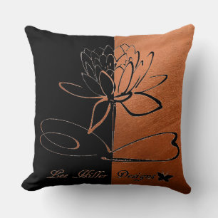 Lee Hiller Designs Accents Black Copper Throw Pillow
