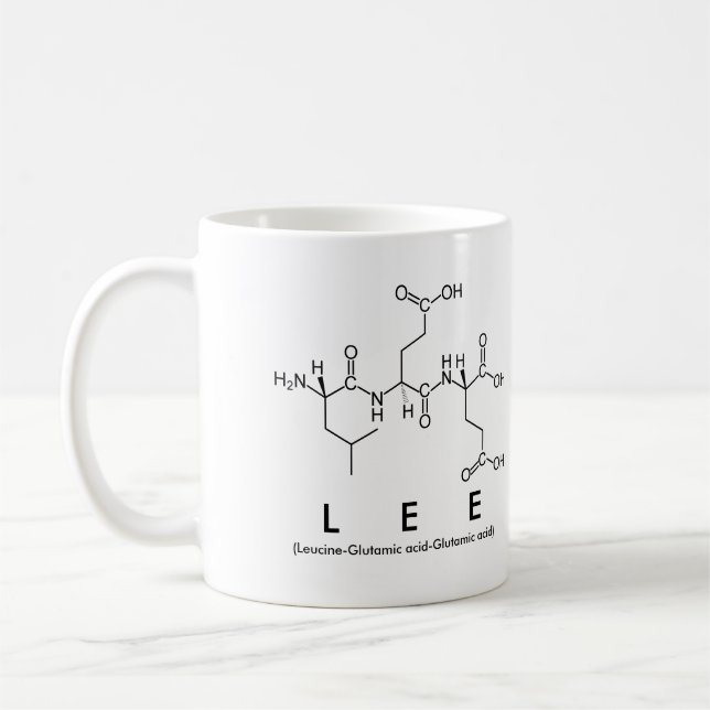 Lee peptide nom mug (Gauche)