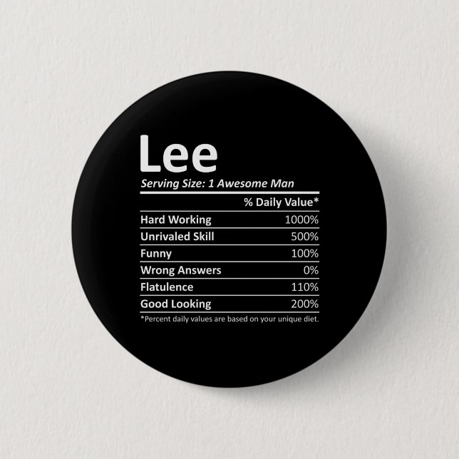 Lee Rition Funny Birthday Personalized Name Gift 2 Inch Round Button (Front)