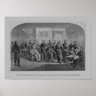Lee Surrendering At Appomattox -- Civil War Poster