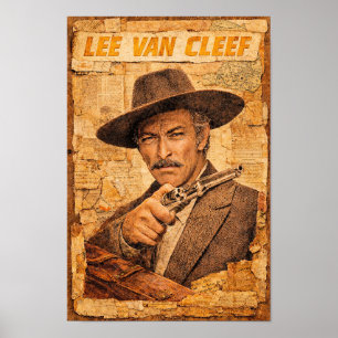 Lee Van Cleef with a Revolver Poster