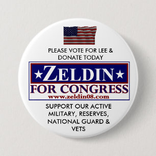 LEE ZELDIN FOR CONGRESS 3 INCH ROUND BUTTON