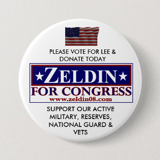 LEE ZELDIN FOR CONGRESS 3 INCH ROUND BUTTON