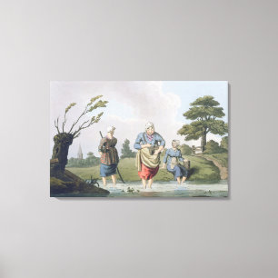 Leech Finders, from `Costume of Yorkshire' engrave Canvas Print