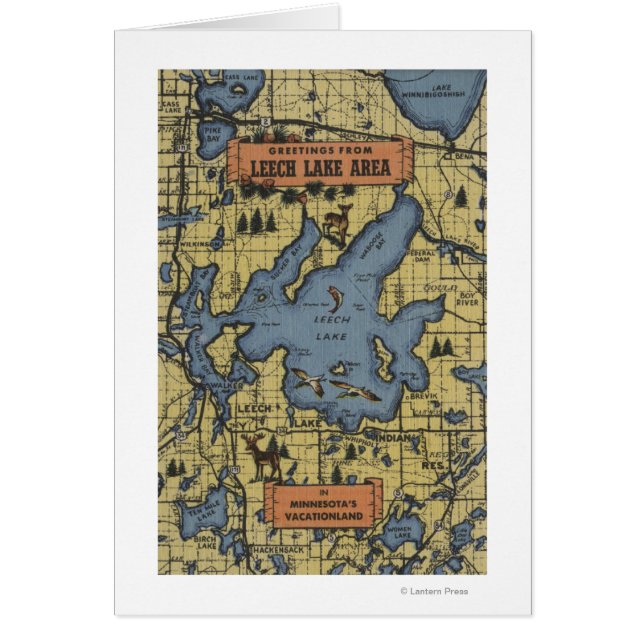 Leech Lake Area, Minnesota - Large Letter Scenes (Front)