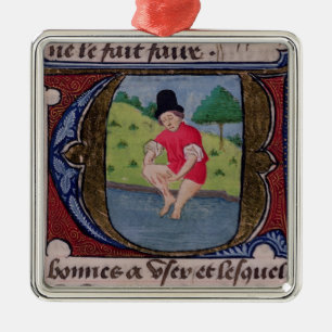 Leeching, from 'Traite de Medecine' Metal Ornament