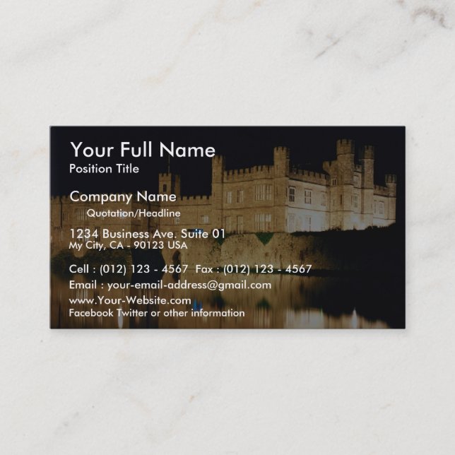 Leeds Castle, Kent, England Business Card (Front)