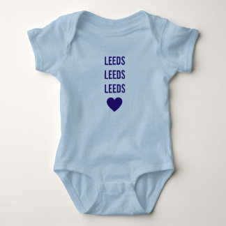 LEEDS LEEDS LEEDS LUFC Personalized Blue Babygrow Baby Bodysuit