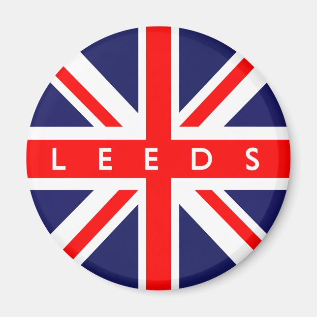Leeds UK Flag Magnet (Front)