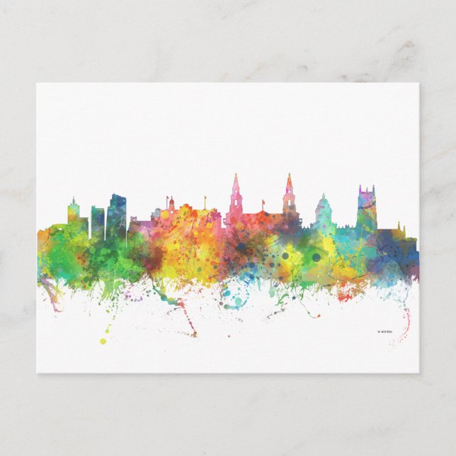 LEEDS, UK SKYLINE POSTCARD (Front)