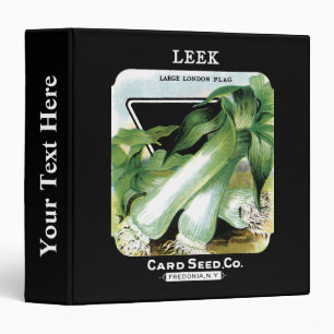 Leek Seed Packet Label Binder