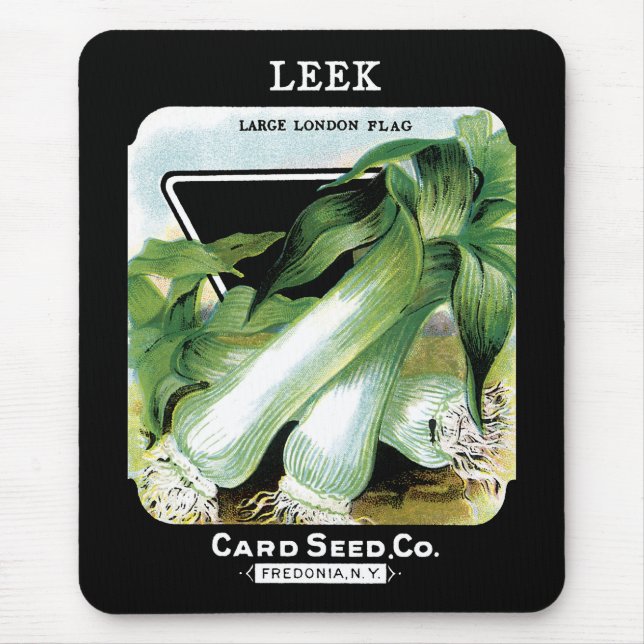 Leek Seed Packet Label Mouse Pad (Front)