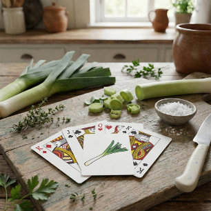Leek Vegetable Playing Cards