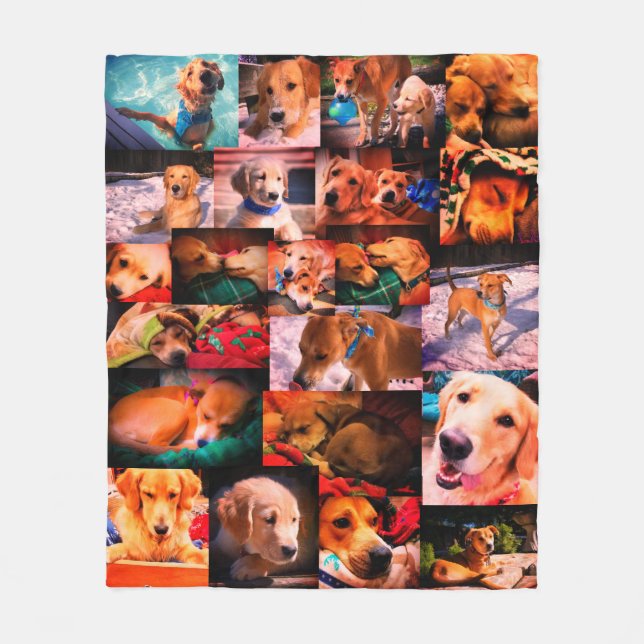 Leeloo & Winston Montage Fleece Blanket [Sangria] (Front)
