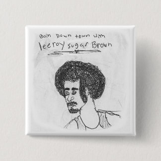 Leeroy Sugar Brown 2 Inch Square Button
