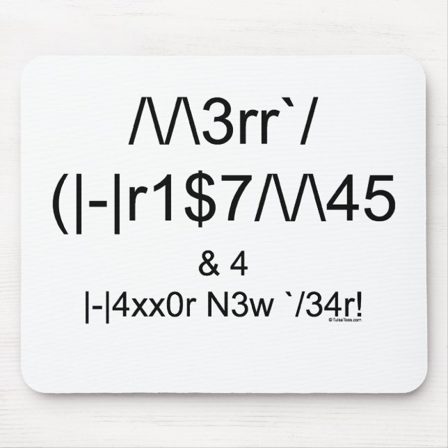 LEET Christmas Mouse Pad (Front)