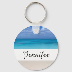 Leeward Beach   Turks and Caicos Photo Keychain