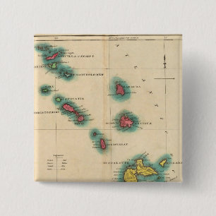 Leeward Islands 2 Inch Square Button