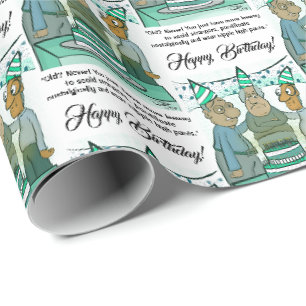 Leeway Senior Birthday Wrapping Paper
