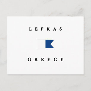 Lefkas Greece Alpha Dive Flag Postcard