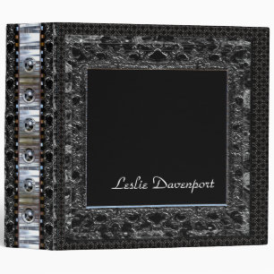Leforgean Slate Beautiful Personalized Monogram Binder